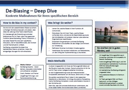Workshopbeschreibung De-Biasing deep dive Deutsch